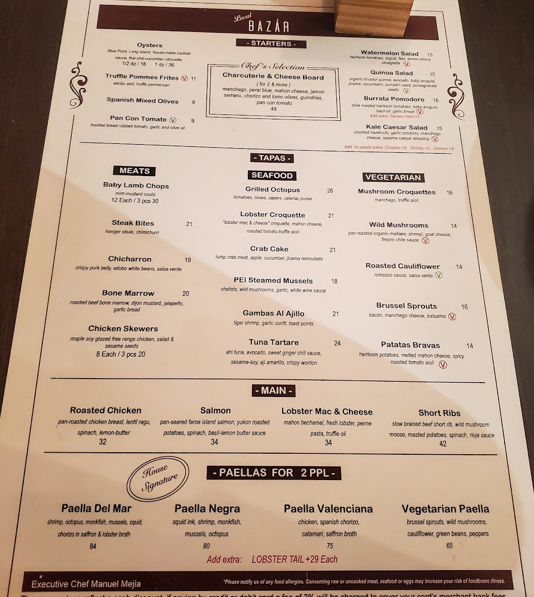 Bazár Tapas Bar and Restaurant Menu - Image 4